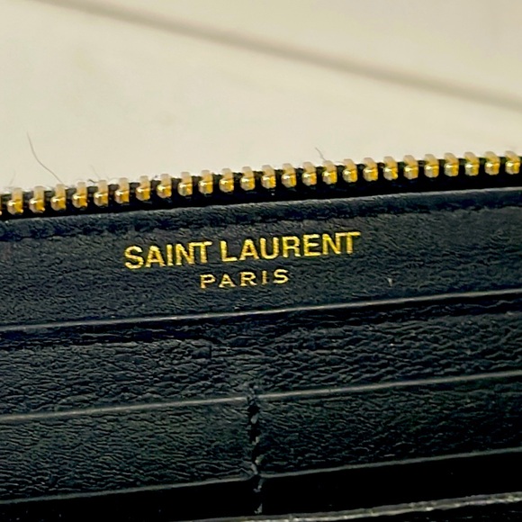 YSL Saint Laurent Paris Long Wallet Round Zipper - Picture 7 of 8
